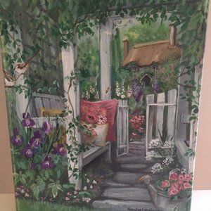 Beautiful Garden Giclee Print By Mary Kay Crowley